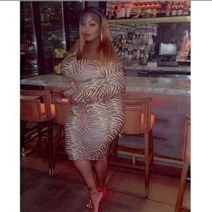 Tiger Print Midi dress